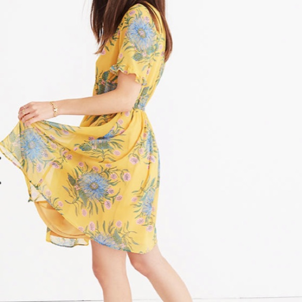 ☀️Madewell | Sweet Grass Ruffle Sleeve Dress | 4 - Picture 2 of 15